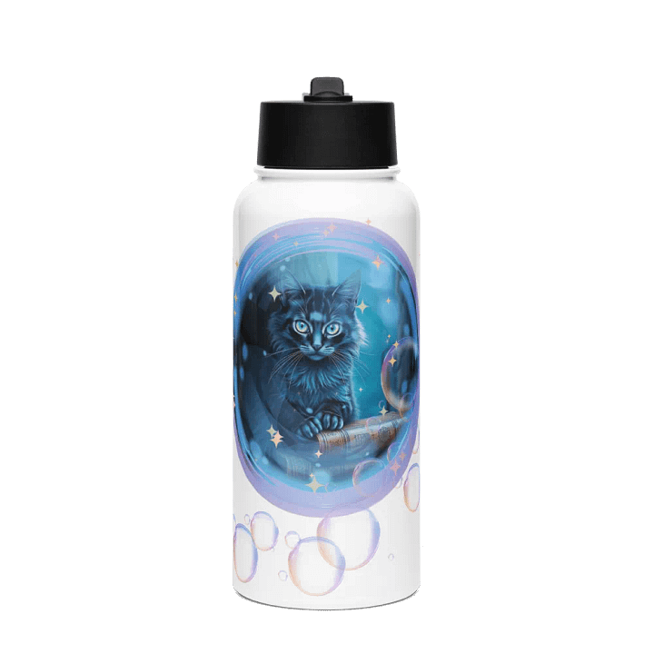 Bubble Cat Stainless Steel Water Bottle product image (1)