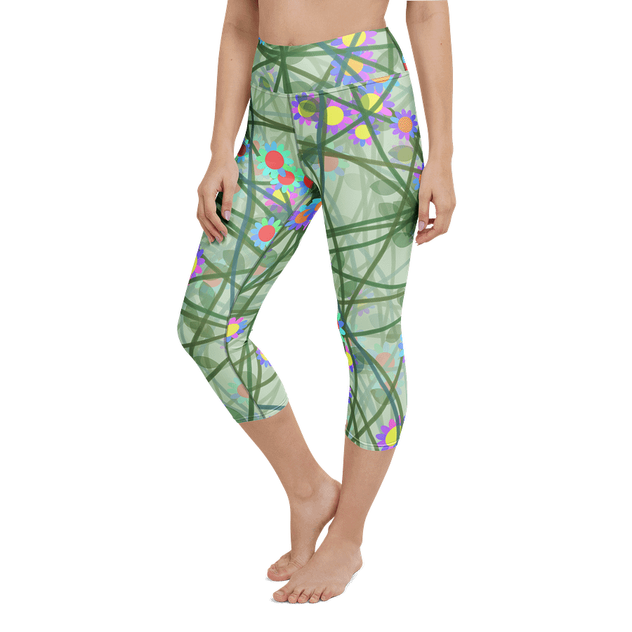 Whimsical Garden Yoga Capri Leggings product image (6)