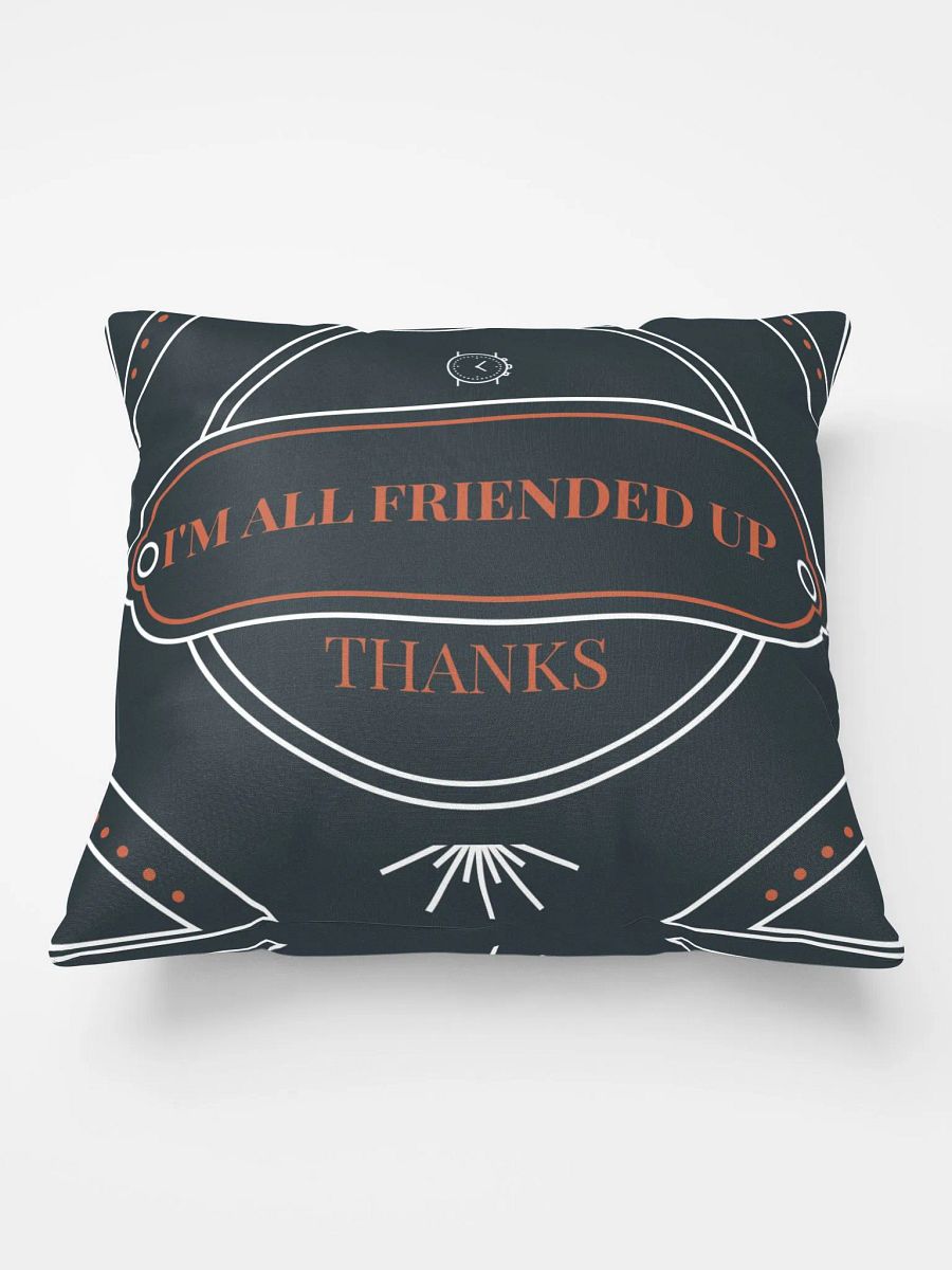 i'm all friended up, thanks. super soft pillow product image (1)