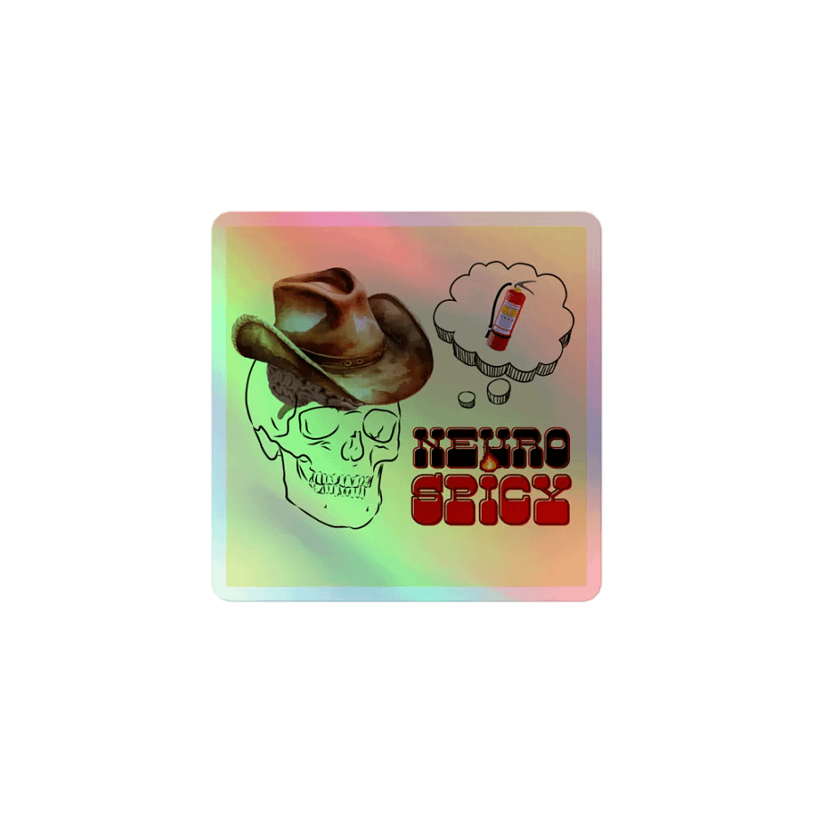 NEUROSPICY holographic kiss-cut sticker product image (1)