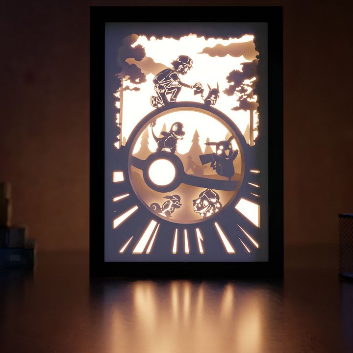 Pokemon Lightbox template 2 in 1 - PDF PNG SVG DXF + Video Tutorial product image (2)