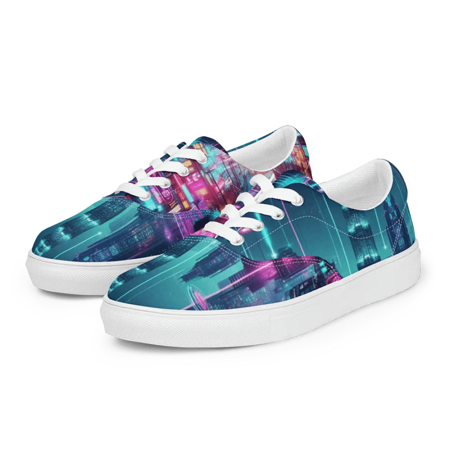 Neon City Lace-Up Canvas Shoes | AI Design product image (7)