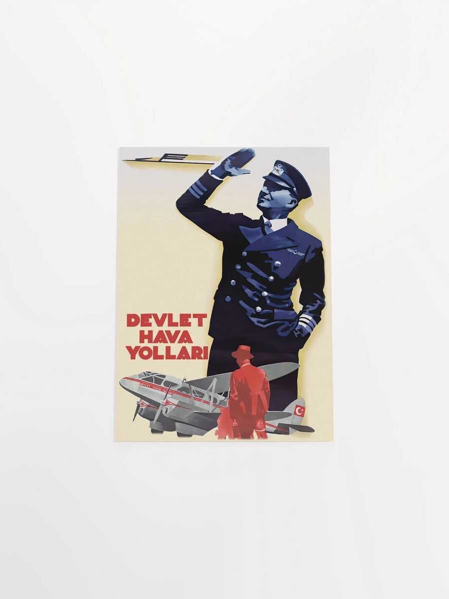 Istanbul, Turkey, 1937 (Devlet Hava Yolları) — retro vintage travel poster product image (9)