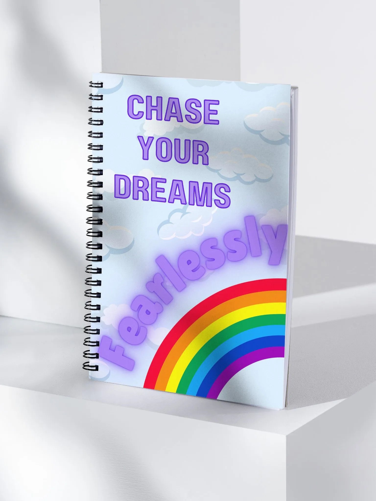 Chase Your Dreams Fearlessly Inspirational & Motivational Spiral Bound Notebook Journal product image (4)