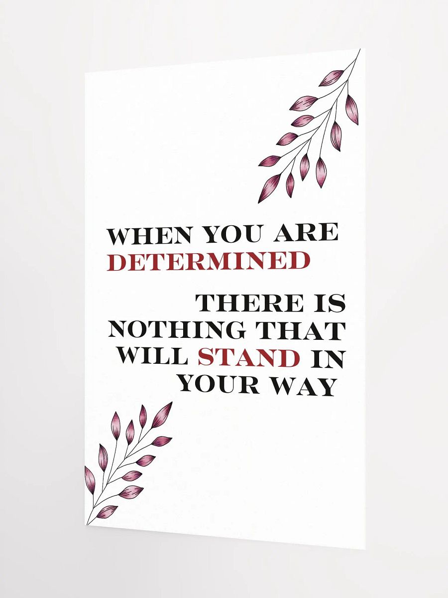 Determined Motivational Quote Poster product image (3)