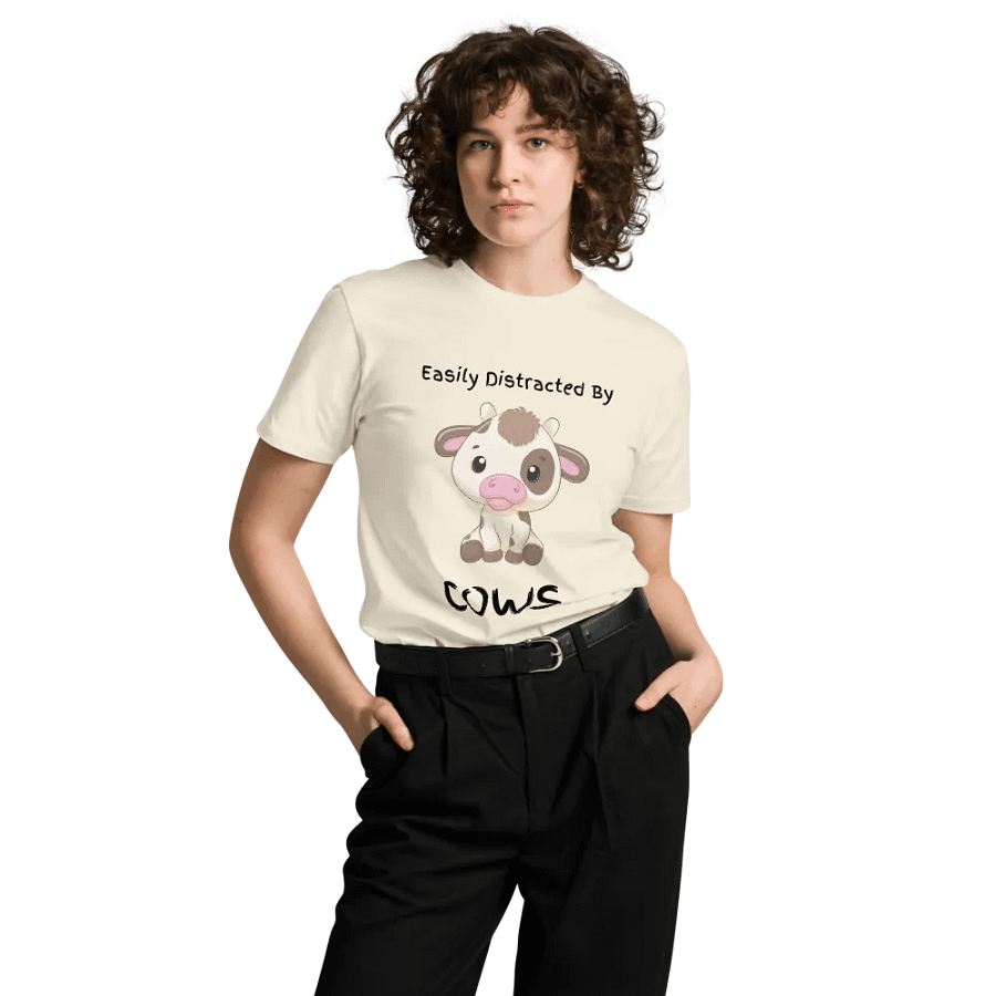 Easily Distracted By Cows Unisex Premium T-Shirt product image (6)