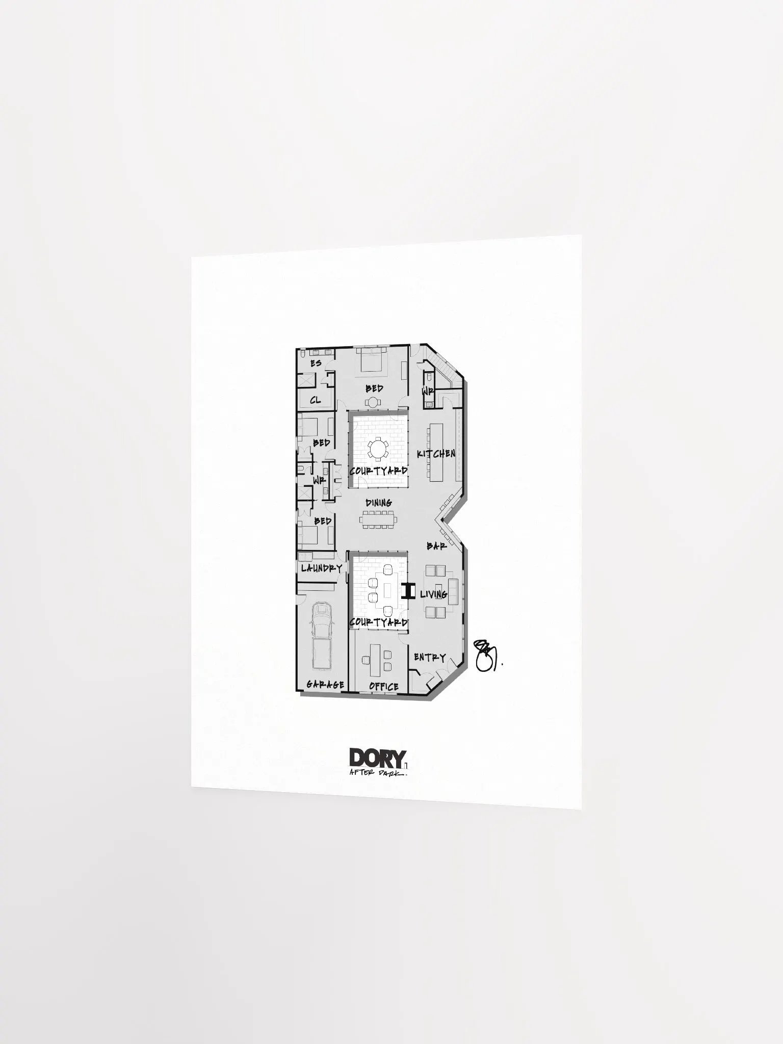 Alphabet Floor Plan Poster - B product image (2)
