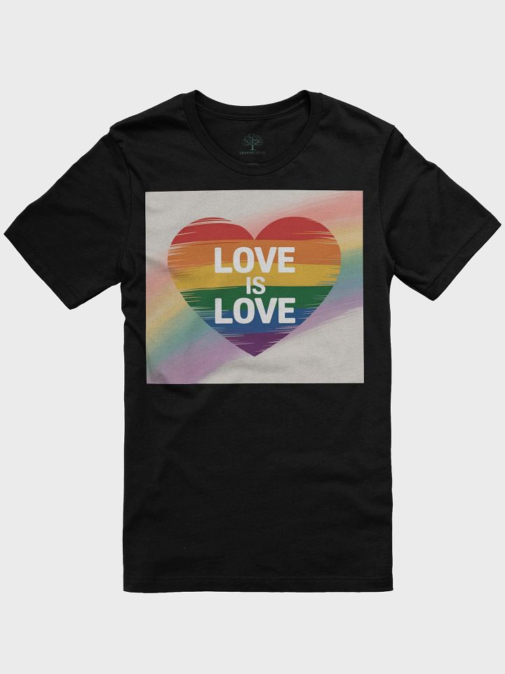 Exclusive 'Love is Love' Rainbow Heart Unisex T-Shirt - TDS Music product image (4)