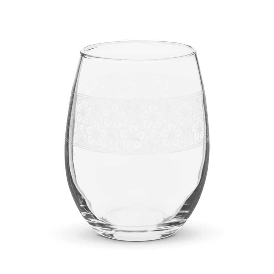 Stemless Spiderweb Floral Wineglass product image (4)