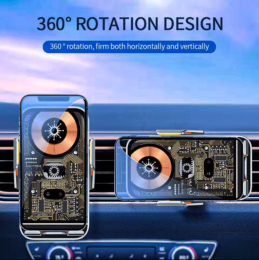 Dont Touch My Car Wireless Charging Car Phone Holder Summer Gift, 15W Fast Charging Auto Clip-on Car Phone Stand Mount, Durable Universal Car Cellphone Holder for iPhone & Samsung, Phone Accessories product image (4)