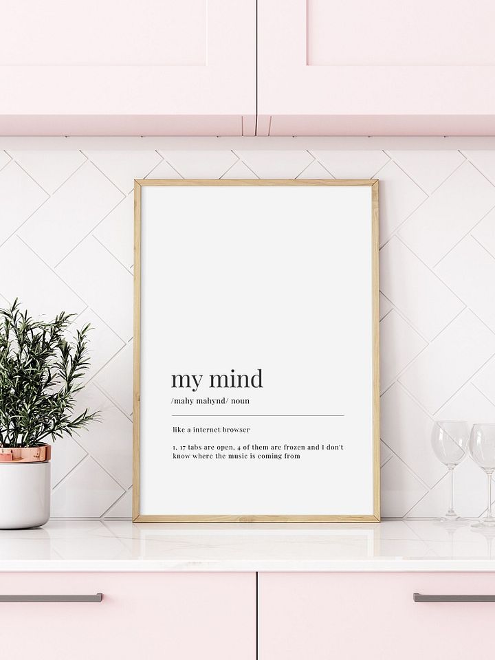 My Mind Definition Printable Wall Art Digital Download product image (1)