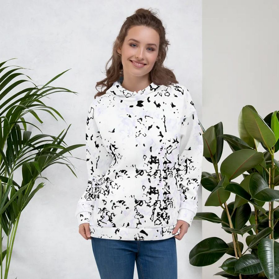 Abstract Nearly Monochrome Unisex Pull Over Hoodie product image (11)
