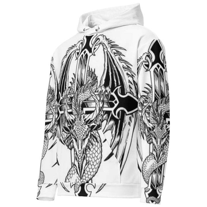 Dragon Cross Monochrome Hoodie product image (2)