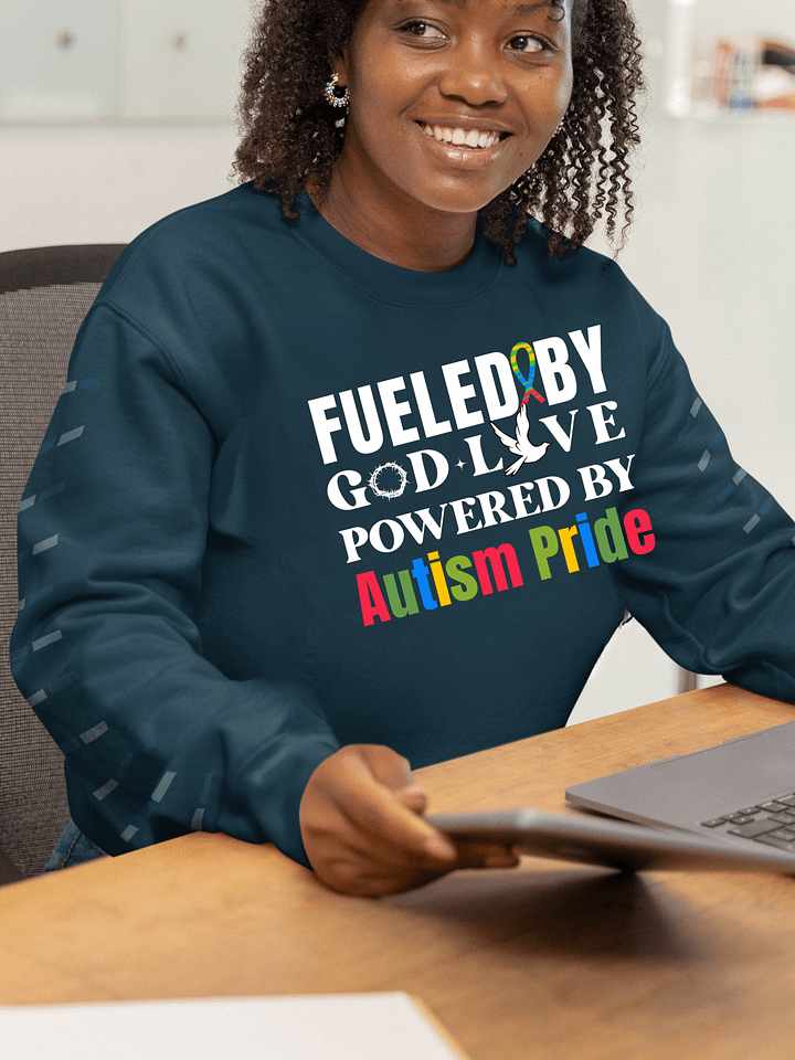 Fueled By God, Powered By Autism Pride, Autism Heritage Sweatshirt product image (1)