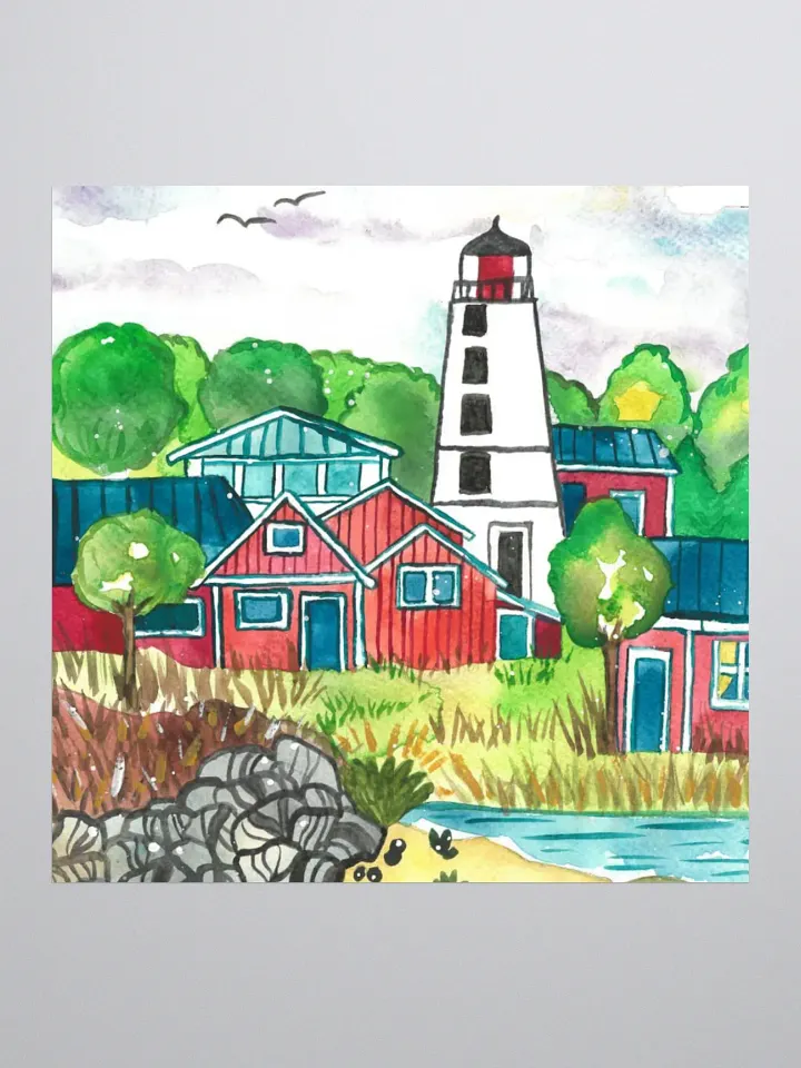 Fishing Village Sticker product image (1)