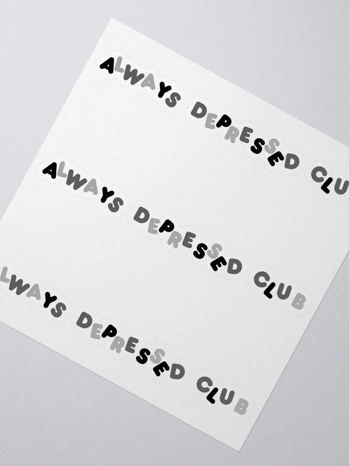 ALWAYS DEPRESSED CLUB Stickers product image (5)