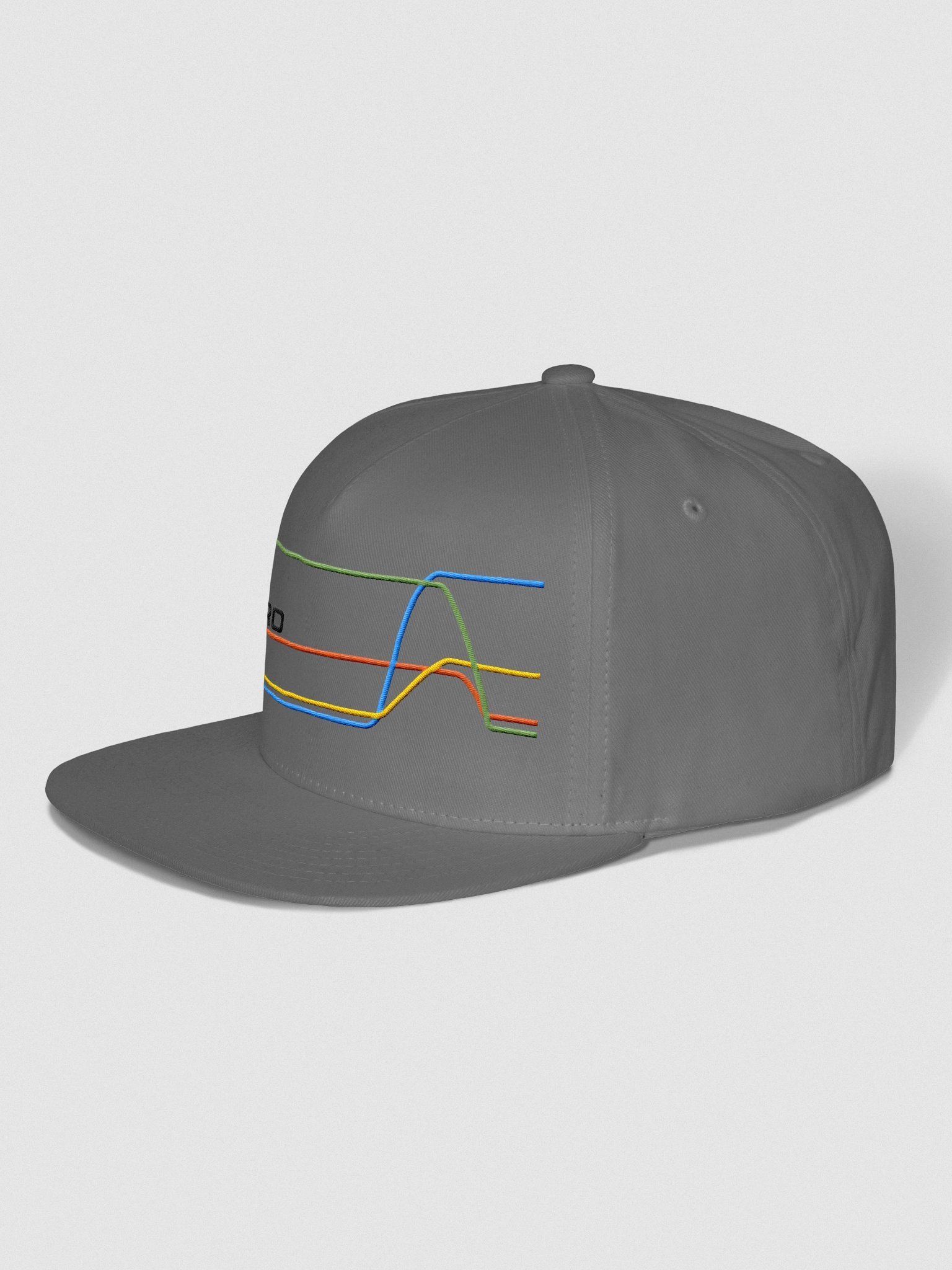80s inspired STFC.PRO graph lines flat cap - Dark product image (2)