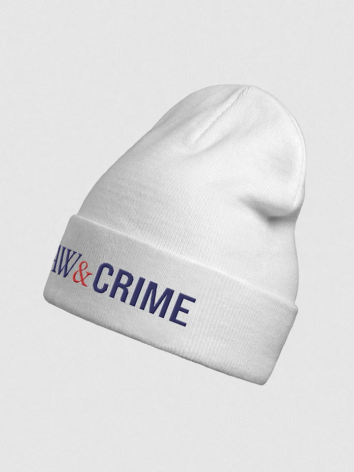 Law & Crime Cuffed White Beanie product image (2)