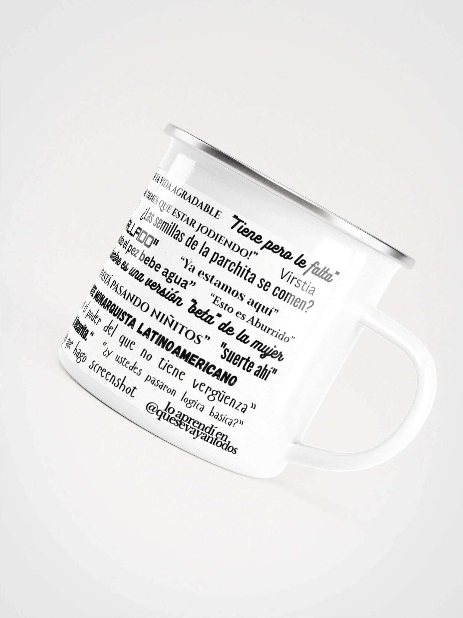 Taza de Peltre sabiduria qsvt blanca product image (5)
