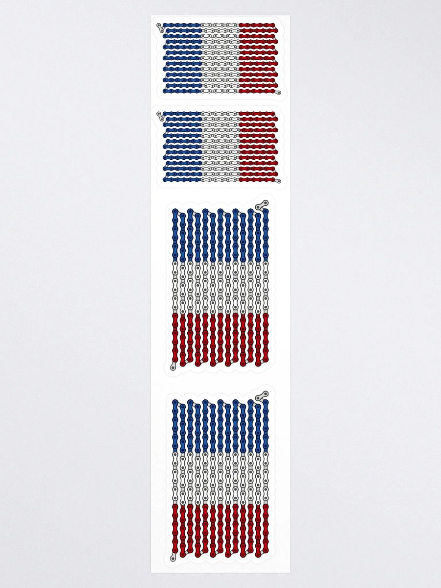 France Bike Chain Flag Stickers, Mixed Size 4 Pack product image (3)