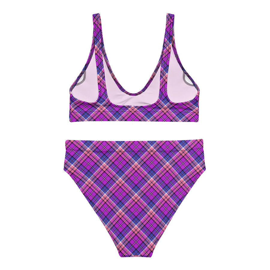 Bright Purple, Pink, and Blue Plaid Bikini product image (4)