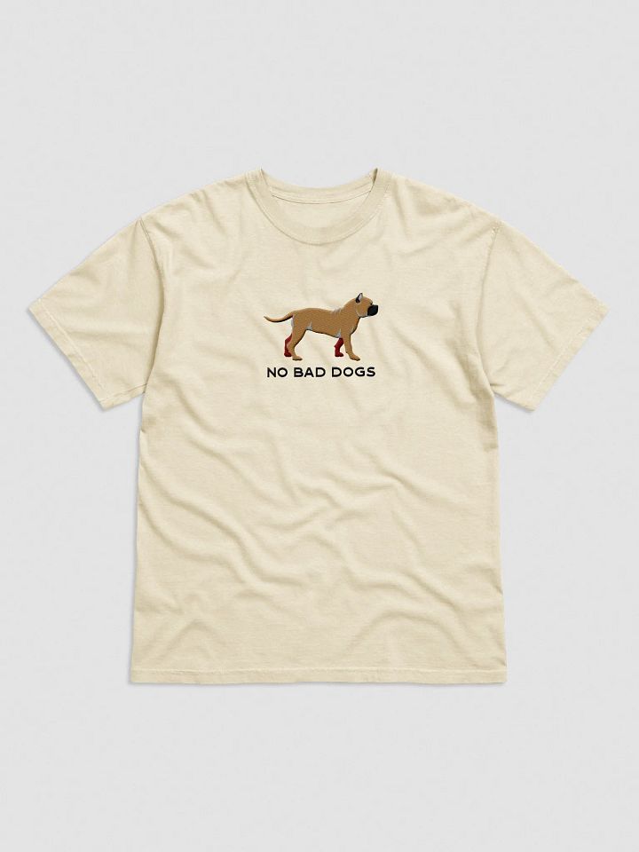No Bad Dogs T-Shirt(Embroidered) of an American Bully(Tan) product image (25)