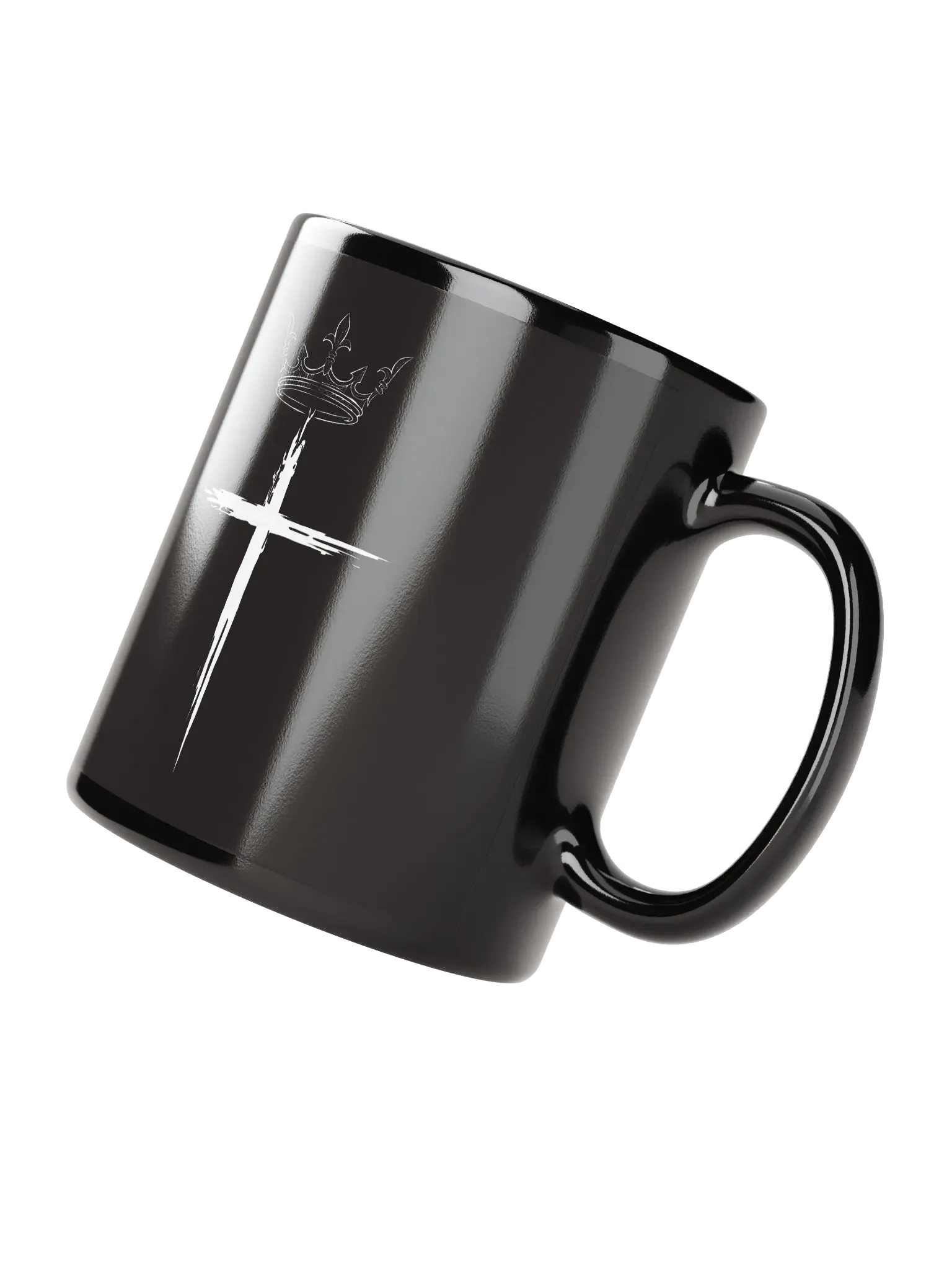 Cross And Crown Black Glossy Mug product image (3)