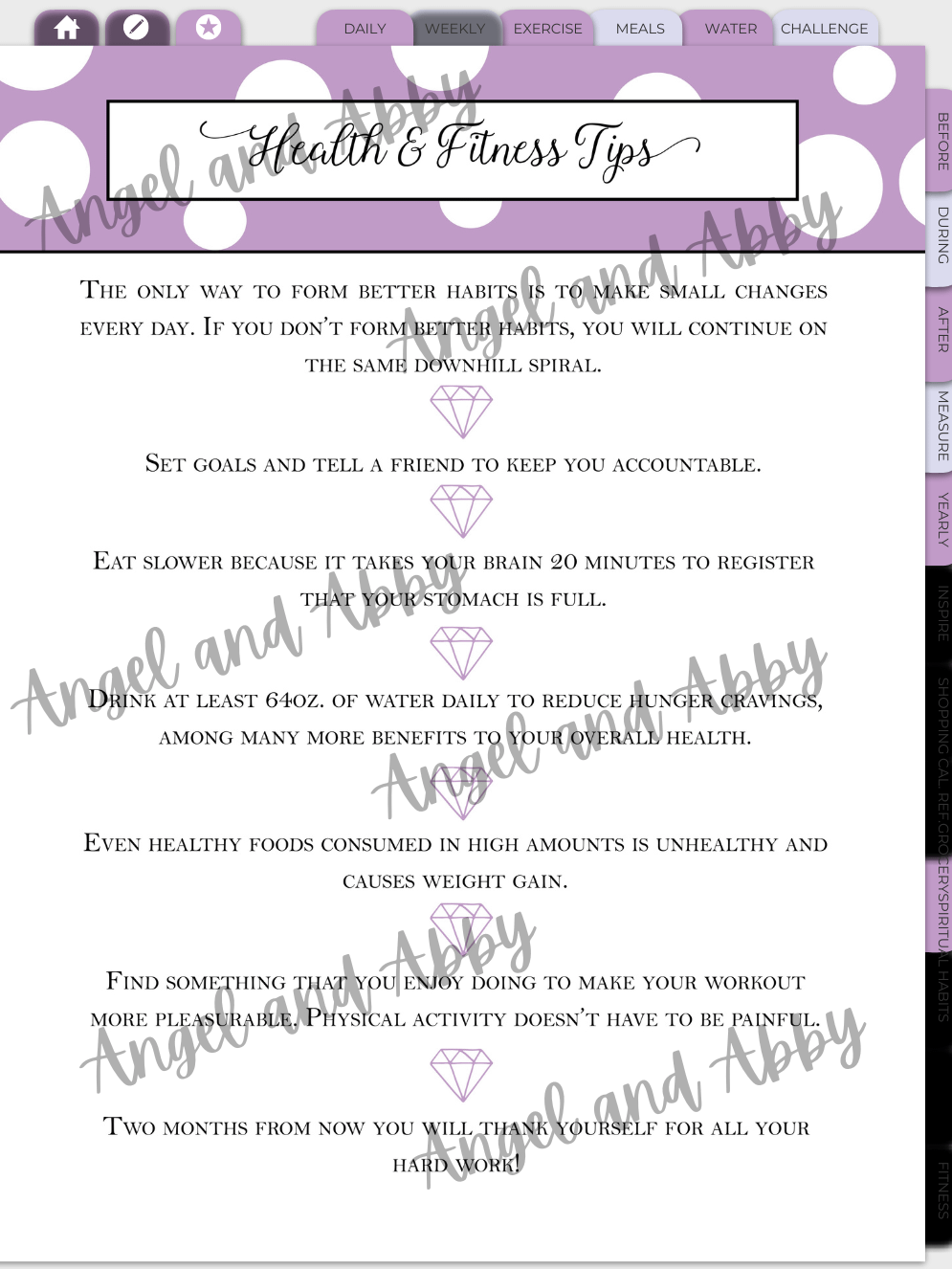 Fitness Planner 2024-purple product image (2)
