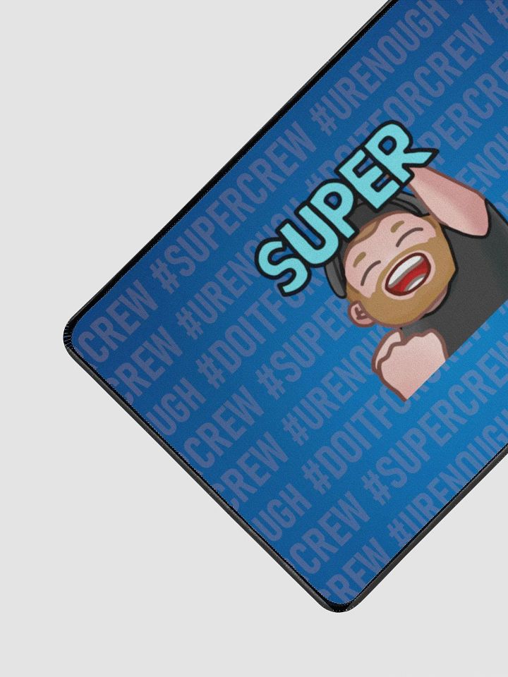 Super # - Blue Desk Mat 12