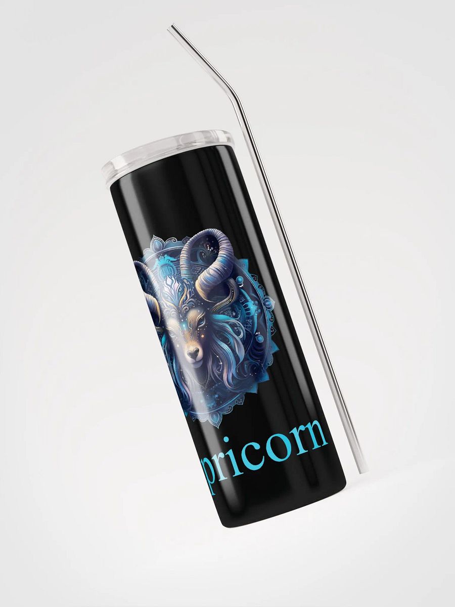 Blue Capricorn Zodiac Stainless Steel Tumbler: Embrace Celestial Hydration product image (3)
