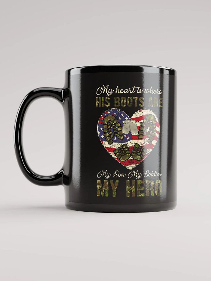 My Heart is Where His Boots Are - Black Mug product image (2)