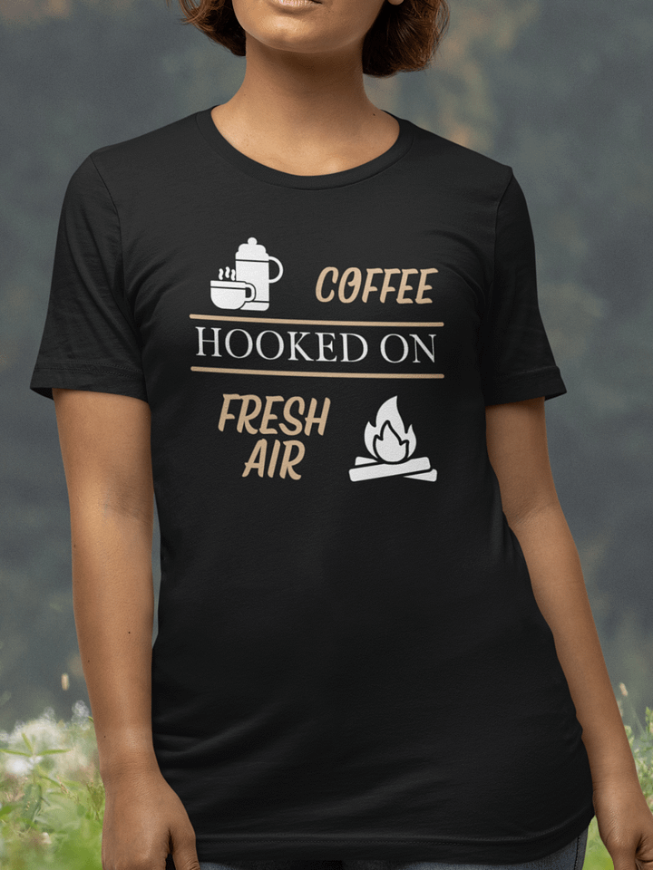 Hooked on Coffee & Fresh Air T-Shirt product image (2)