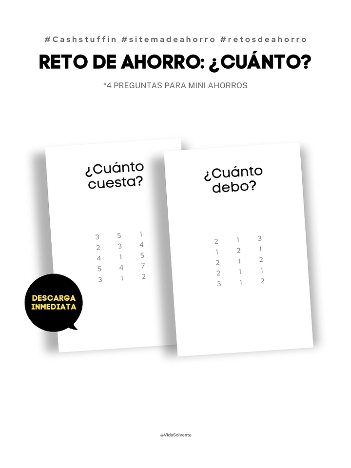 Reto de ahorro: PREGUNTAS (Paquete de 4) product image (1)