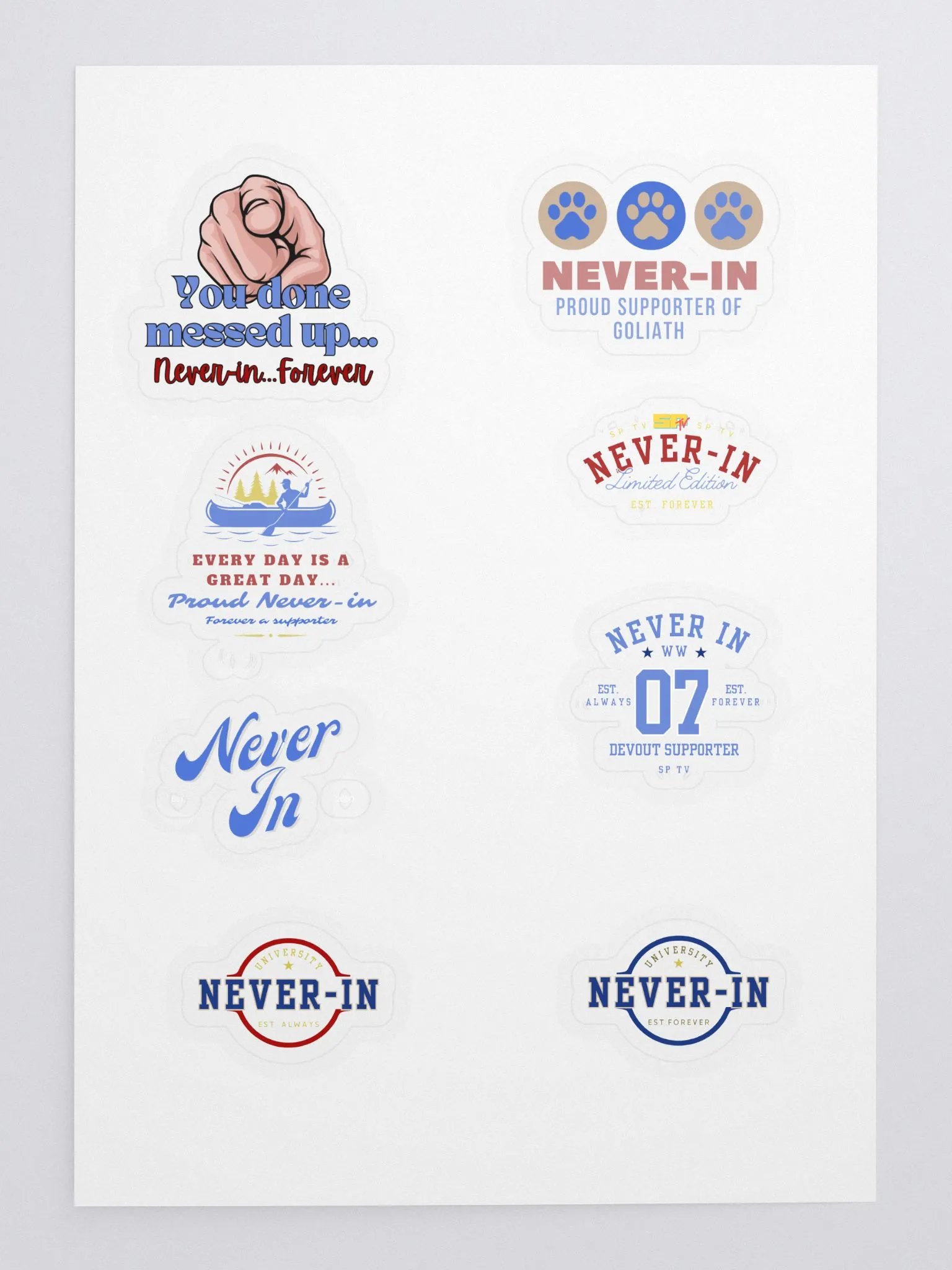 SP TV, Never-in stickers product image (3)