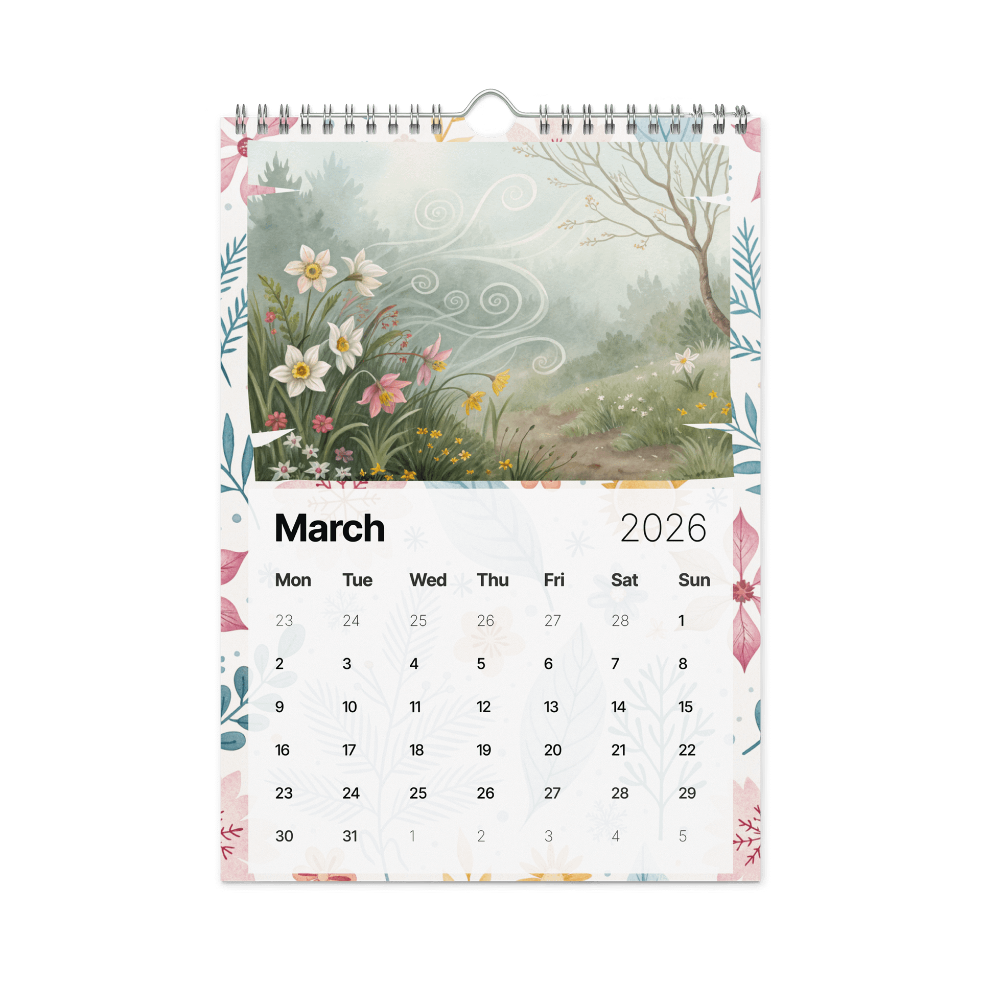Watercolor Seasonal Scenes Wall Calendar 2026 – Dreamy, Magical, and Whimsical Surreal Landscape Art for Every Month product image (9)
