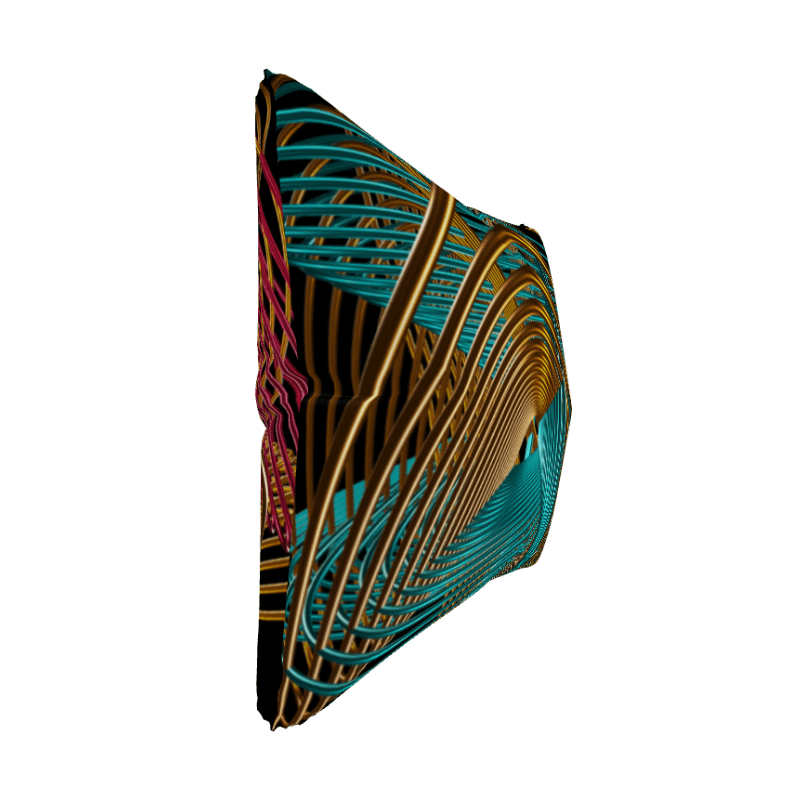 Oscilloscopic Dance 4+1 - Lissajous Figures Mathematical Art Pillow product image (5)