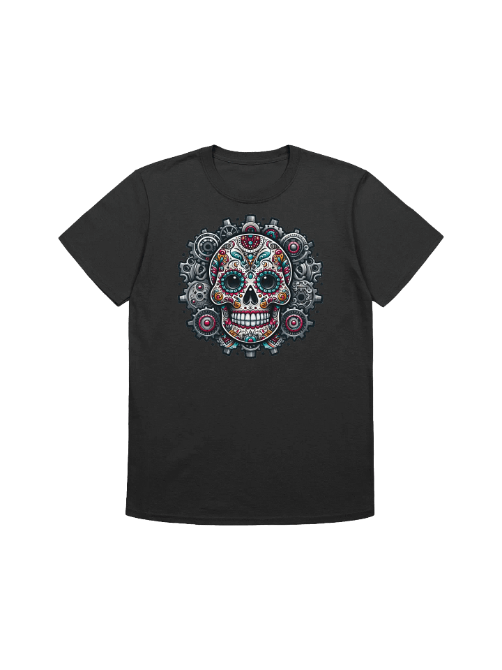 Steampunk Sugar Skull Art - Clockwork Day of the Dead T-Shirt product image (1)