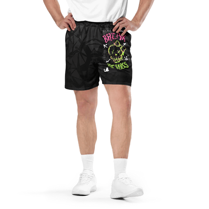 Break the rules | Recycled Unisex Mesh Shorts product image (1)
