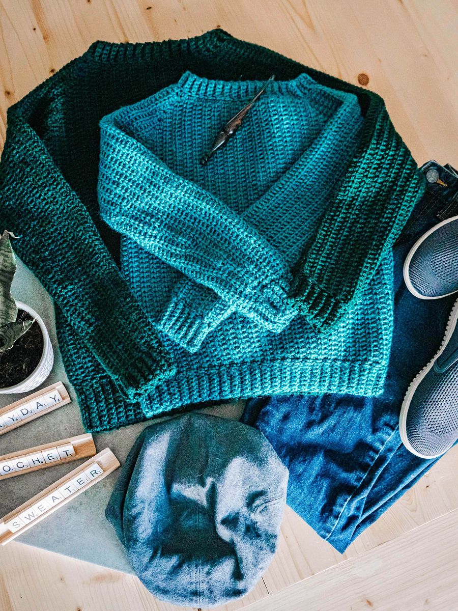 Everyday Crochet Pullover Sweater (9 Adult Sizes) product image (1)