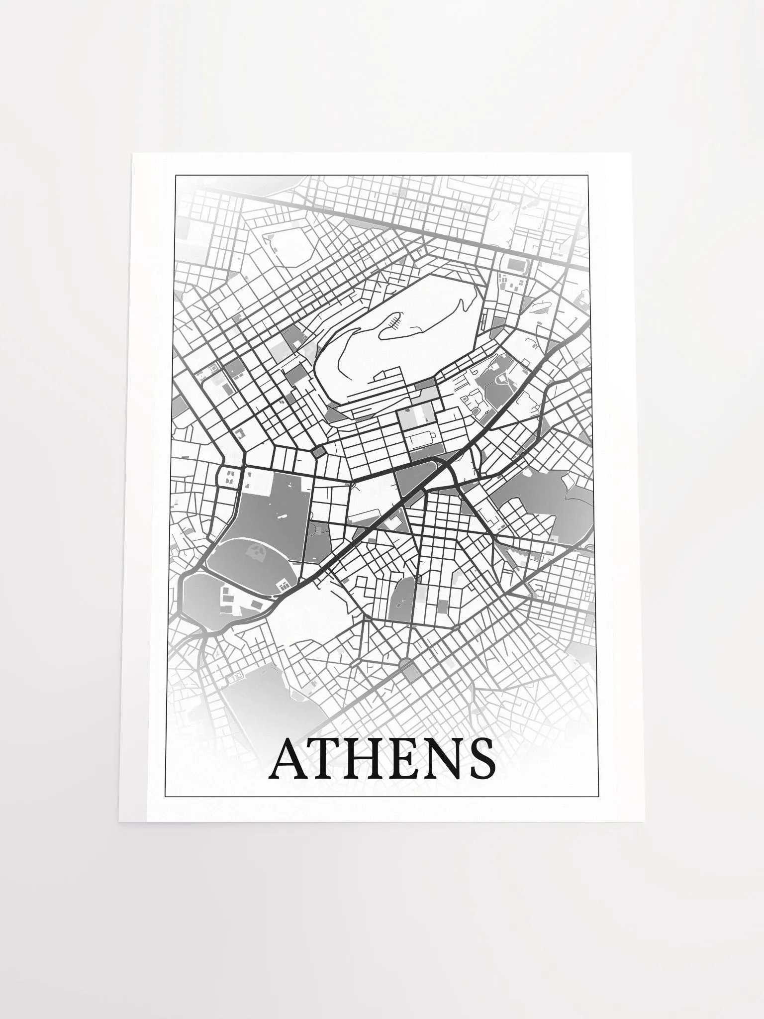 Athens, Greece, city map print product image (18)