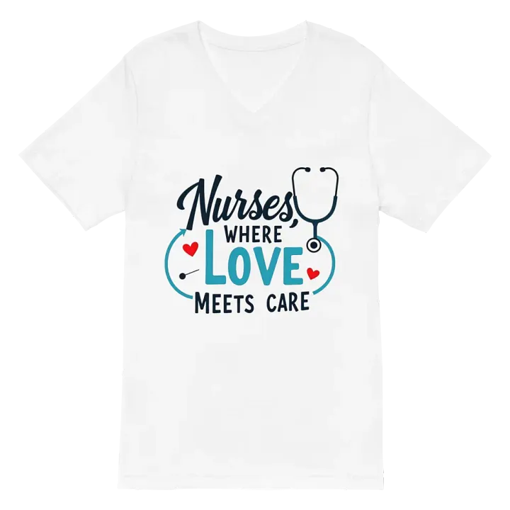 Love Meets Care Nurse V-Neck Tee product image (2)