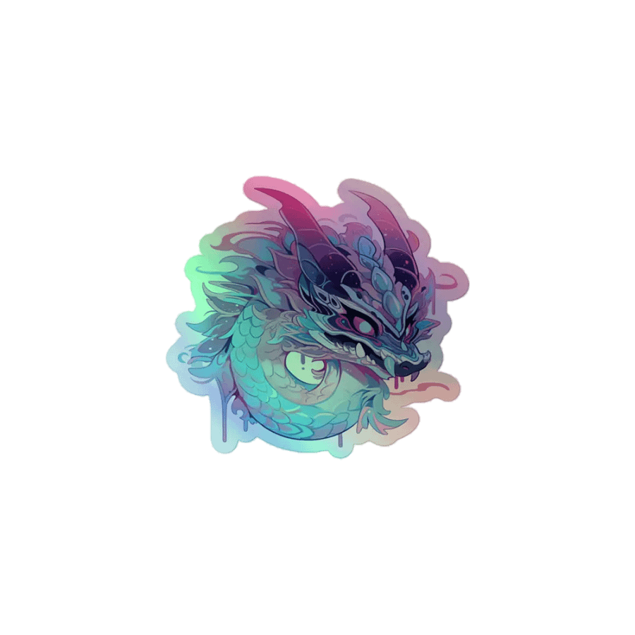 Mystical Dragon Kiss-Cut Holographic Sticker Sheet product image (1)