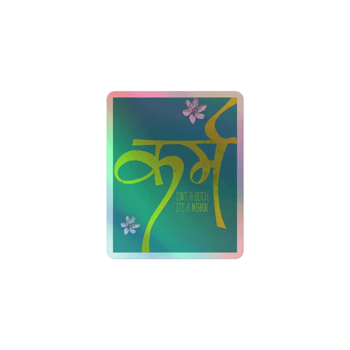 Reflective Script Holographic Sticker Set product image (1)