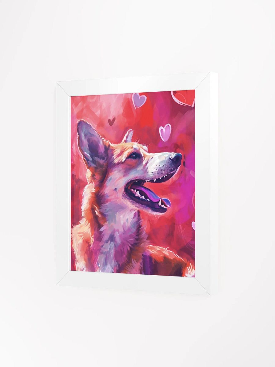 Cheerful Corgi Love Framed Poster product image (3)
