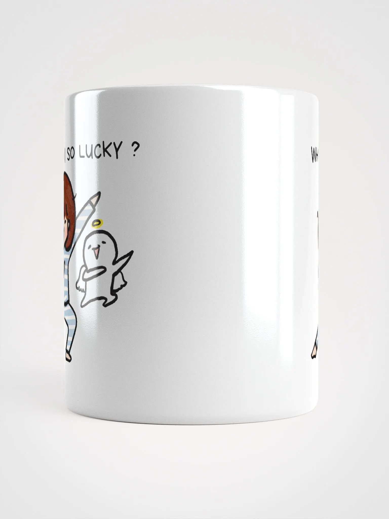 WHY AM I SO LUCKY | White Glossy Mug product image (5)