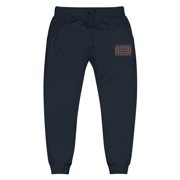 CURRENTLY IN BURNOUT (belle design) embroidered fleece joggers product image (2)