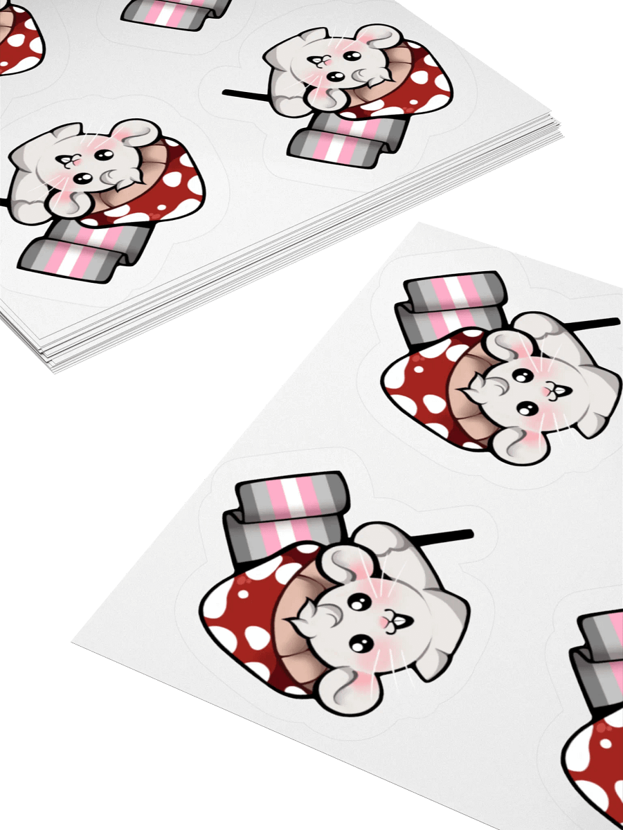 Demigirl Pride Flag Stickers product image (4)