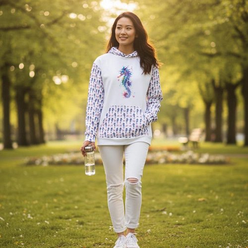 Walk with color. Live with purpose. 🌈✨

Step into comfort and creativity with our Vibrant Watercolour Seahorse Dreams Hoodie ...