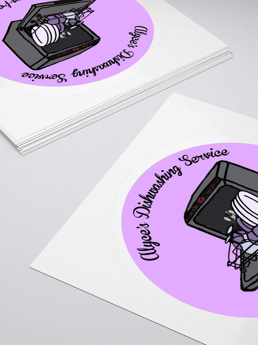 Alyce's Dishwashing Service Kiss Cut Stickers product image (10)