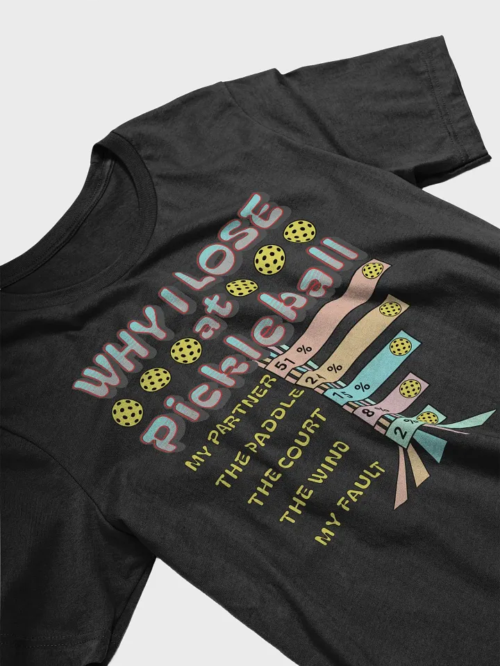 Why I Lose At Pickleball Excuses Pie Chart Tee product image (2)